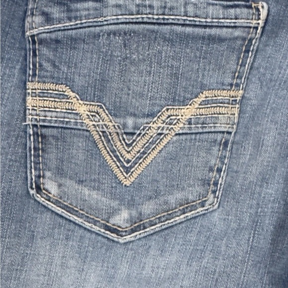 BKE Buckle Nolan Straight Leg 5 Pocket Jeans Mens 34L Stretch Denim Distressed - Picture 14 of 16